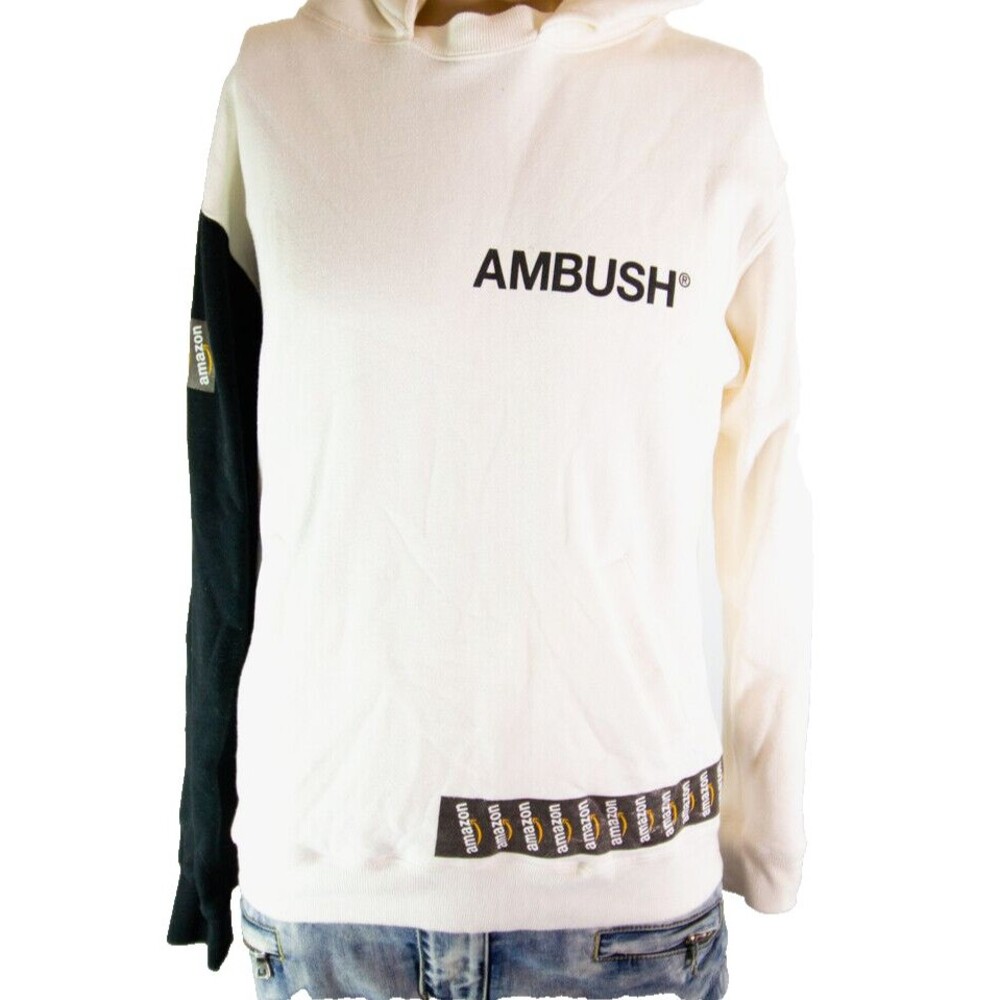 Ambush Graphic Hoodie Amazon Tape Two Tone Cream Black Size 1 Like Medium